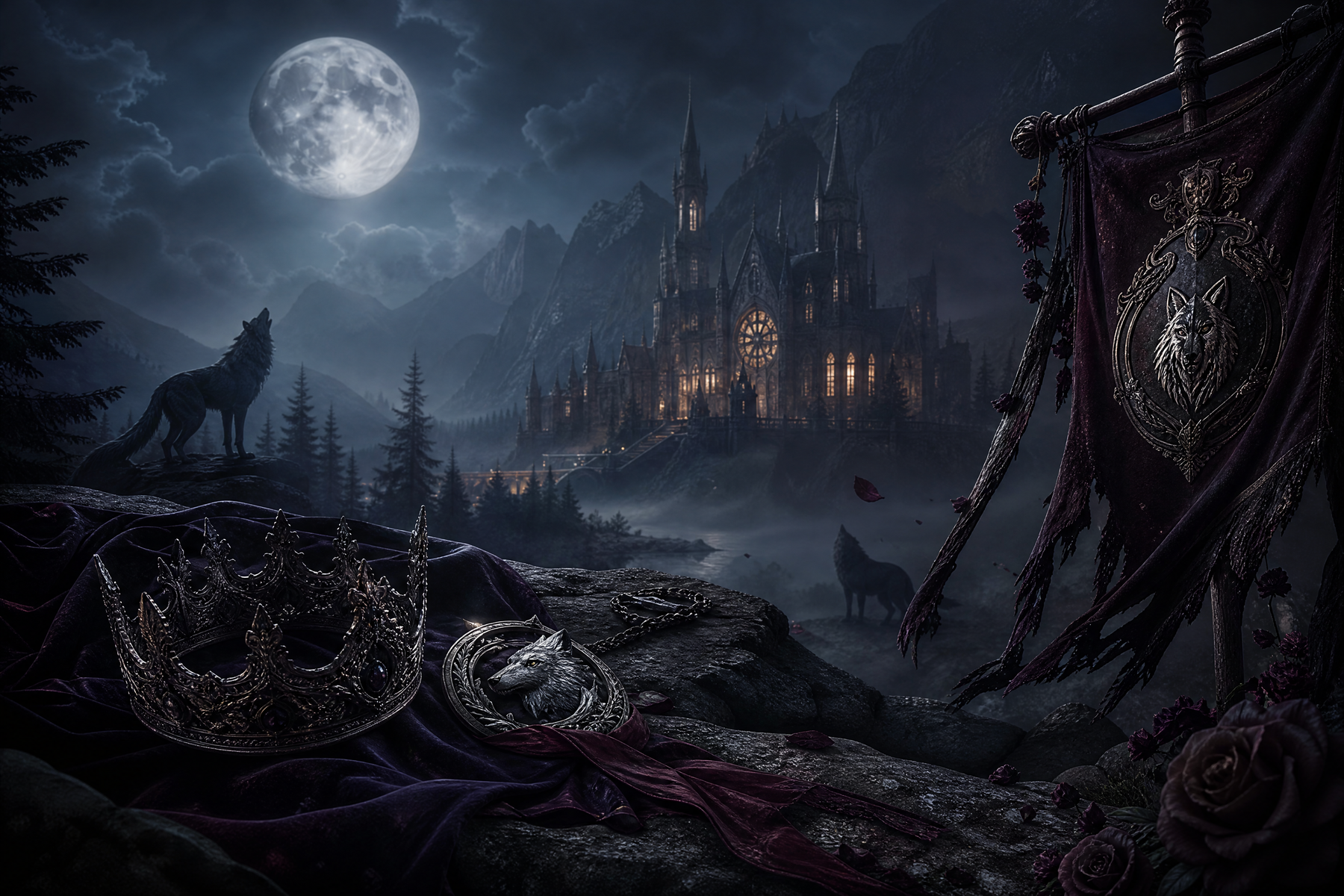A Warrior Luna's Awakening - Moonlit Vice Books mood artwork