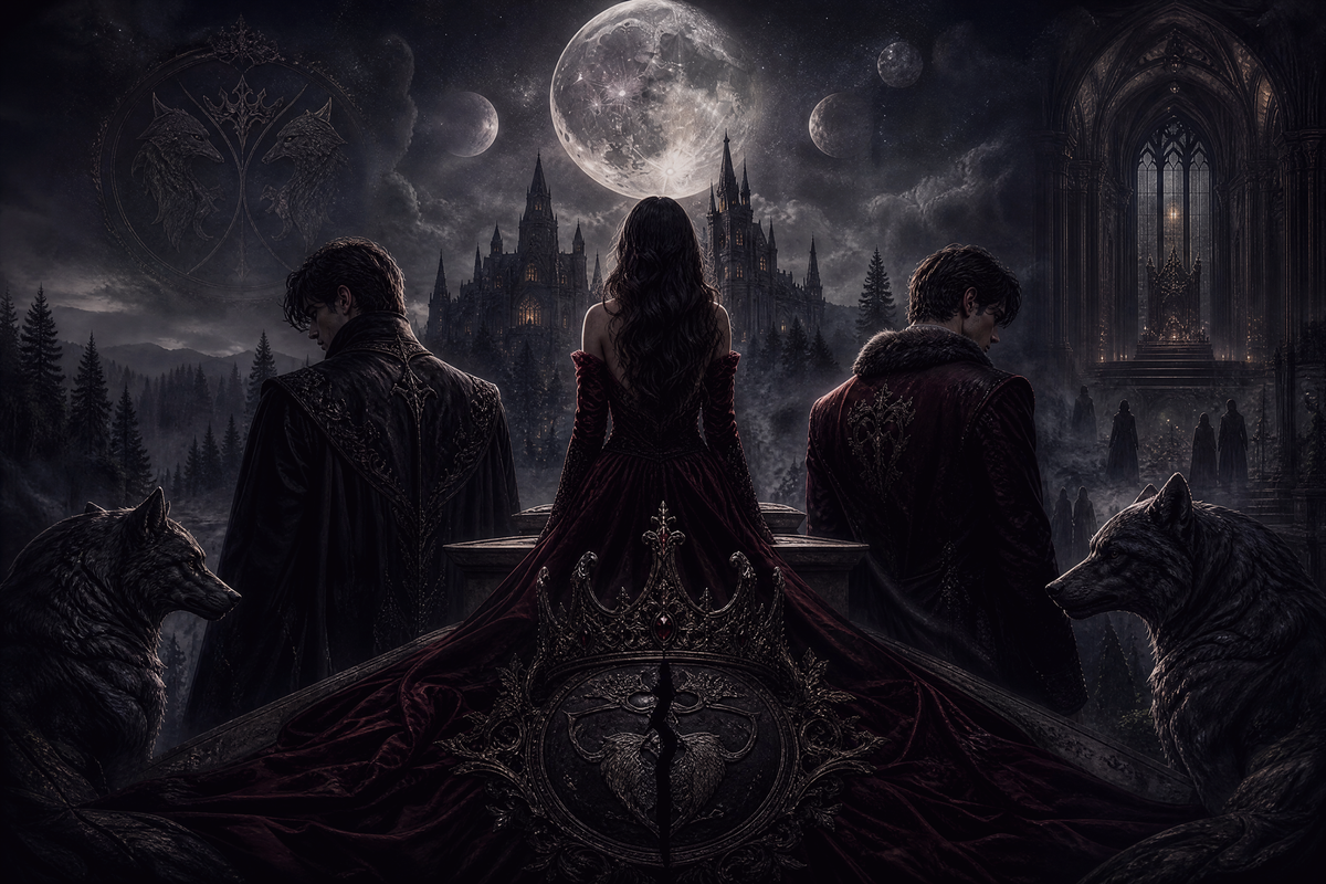 After Cheated By Alpha Boyfriend, I Mated To The Lycan King - Moonlit Vice Books mood artwork