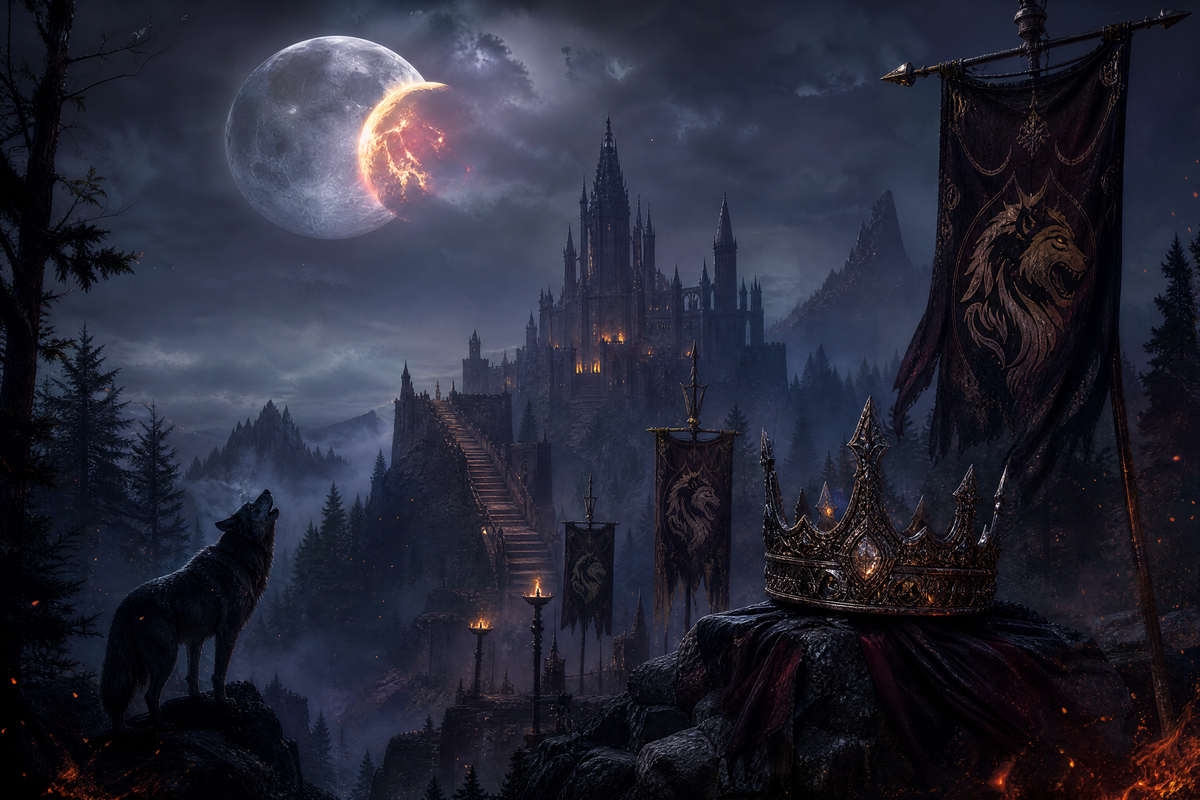Alpha King Of Fire - Moonlit Vice Books mood artwork