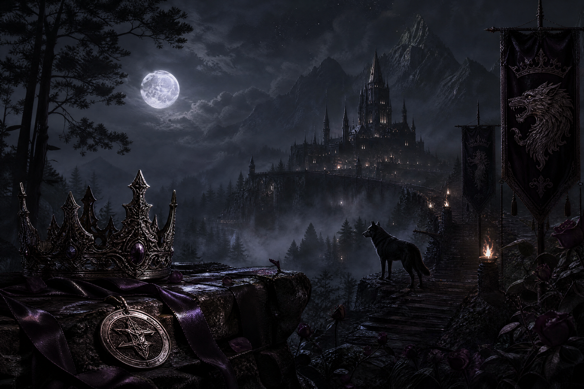 Alpha, Your Warrior Ex-wife Is Back - Moonlit Vice Books mood artwork