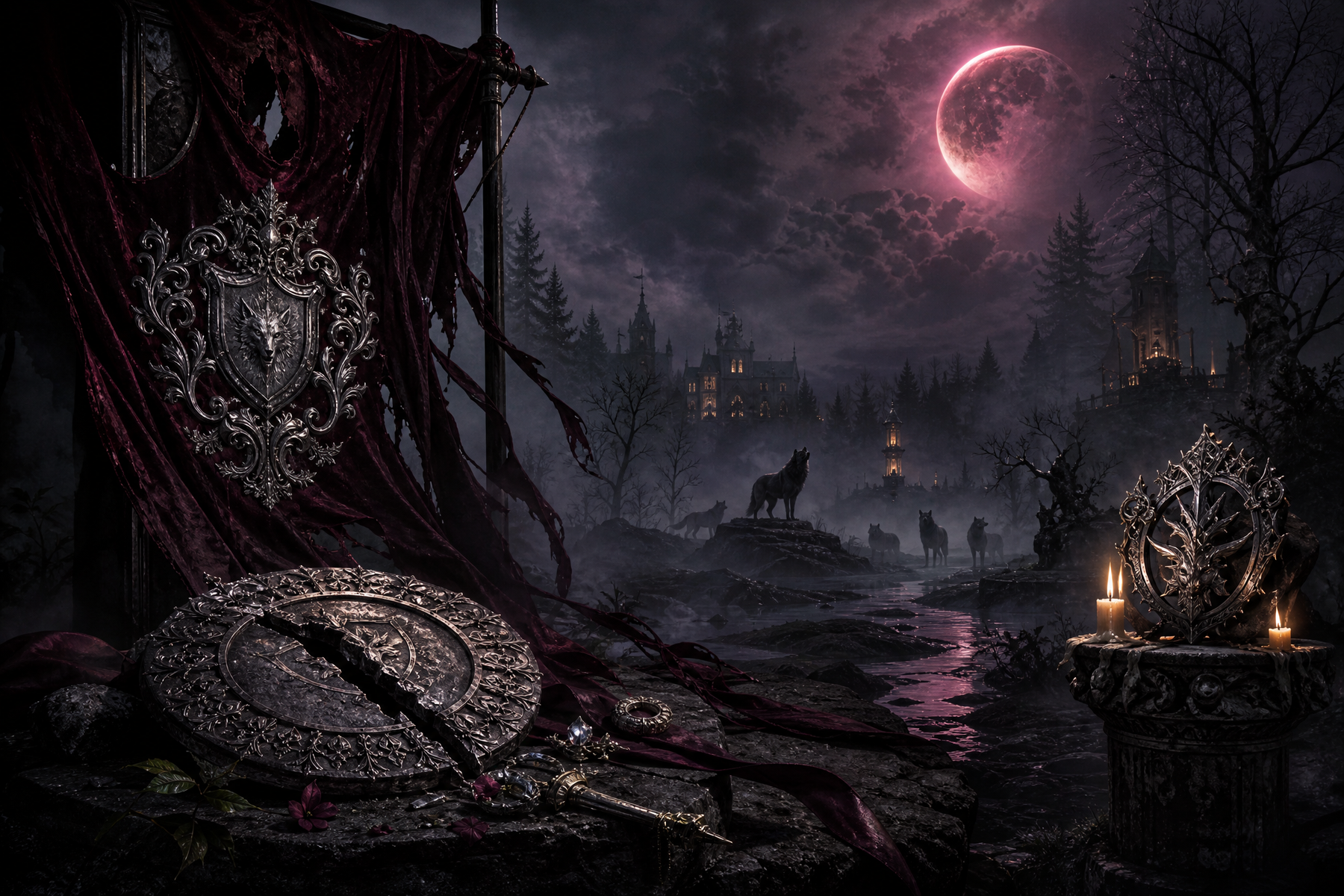 Bound In Blood To The Forbidden Alpha - Moonlit Vice Books mood artwork
