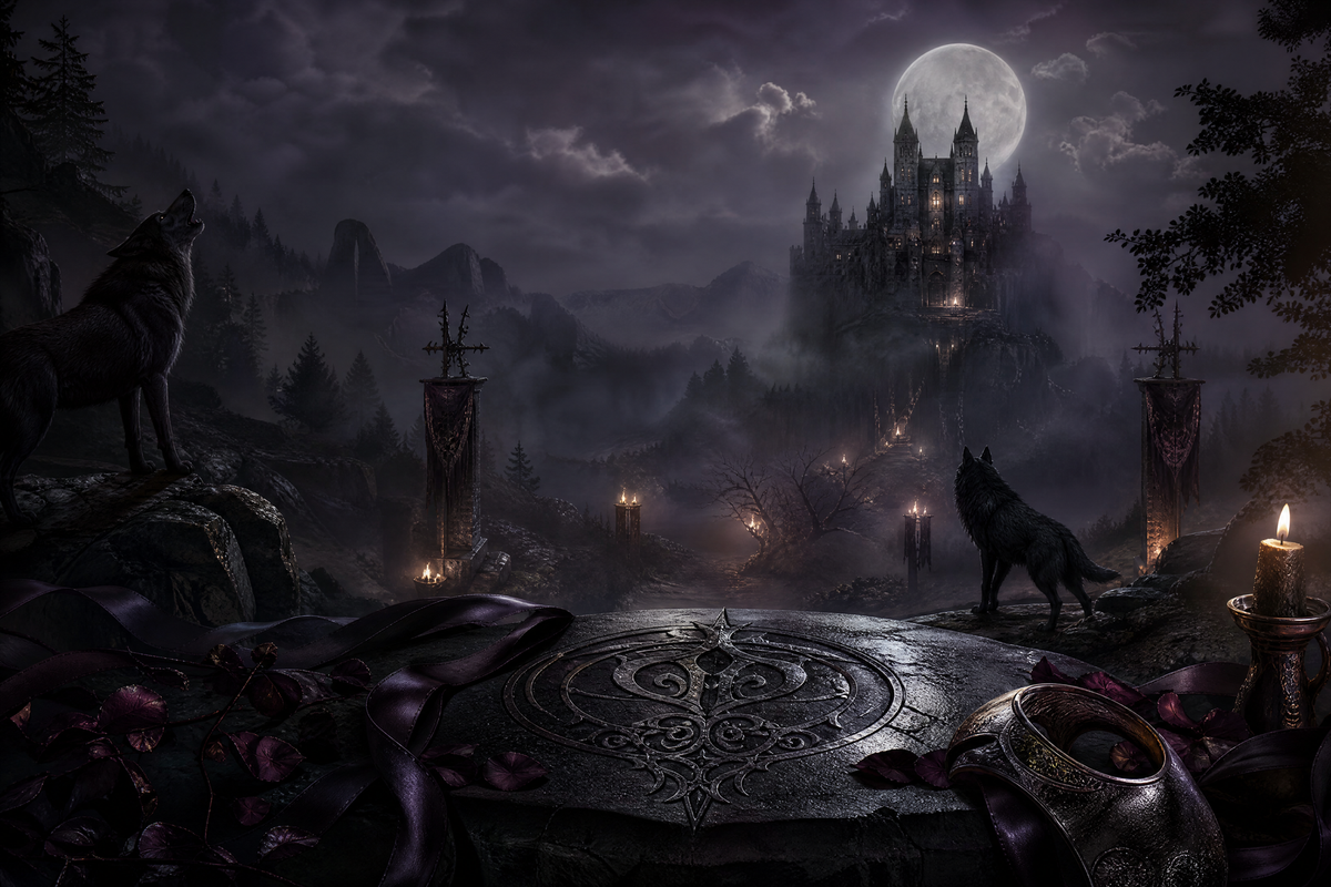 Bound In His Darkness - Moonlit Vice Books mood artwork