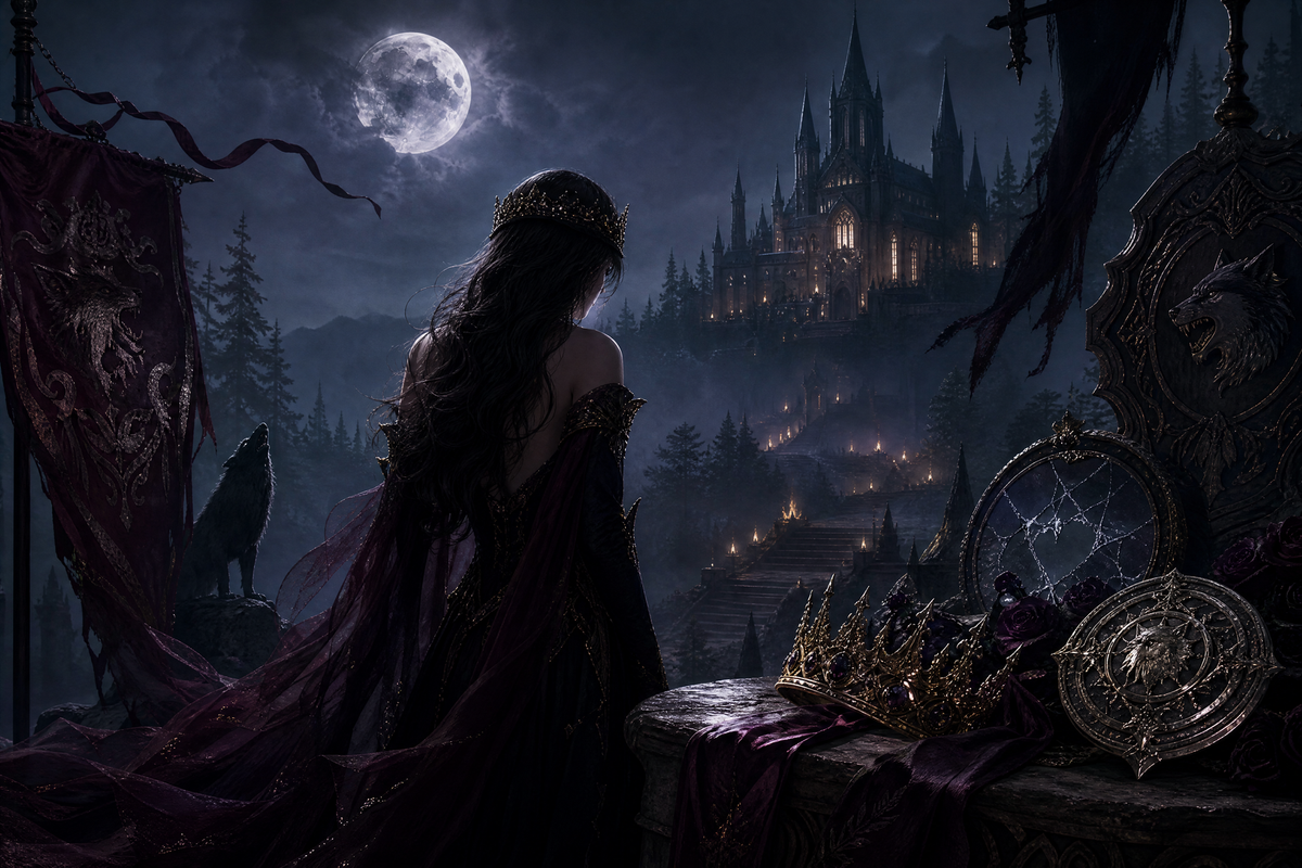 Chosen By The Cursed Alpha King - Moonlit Vice Books mood artwork