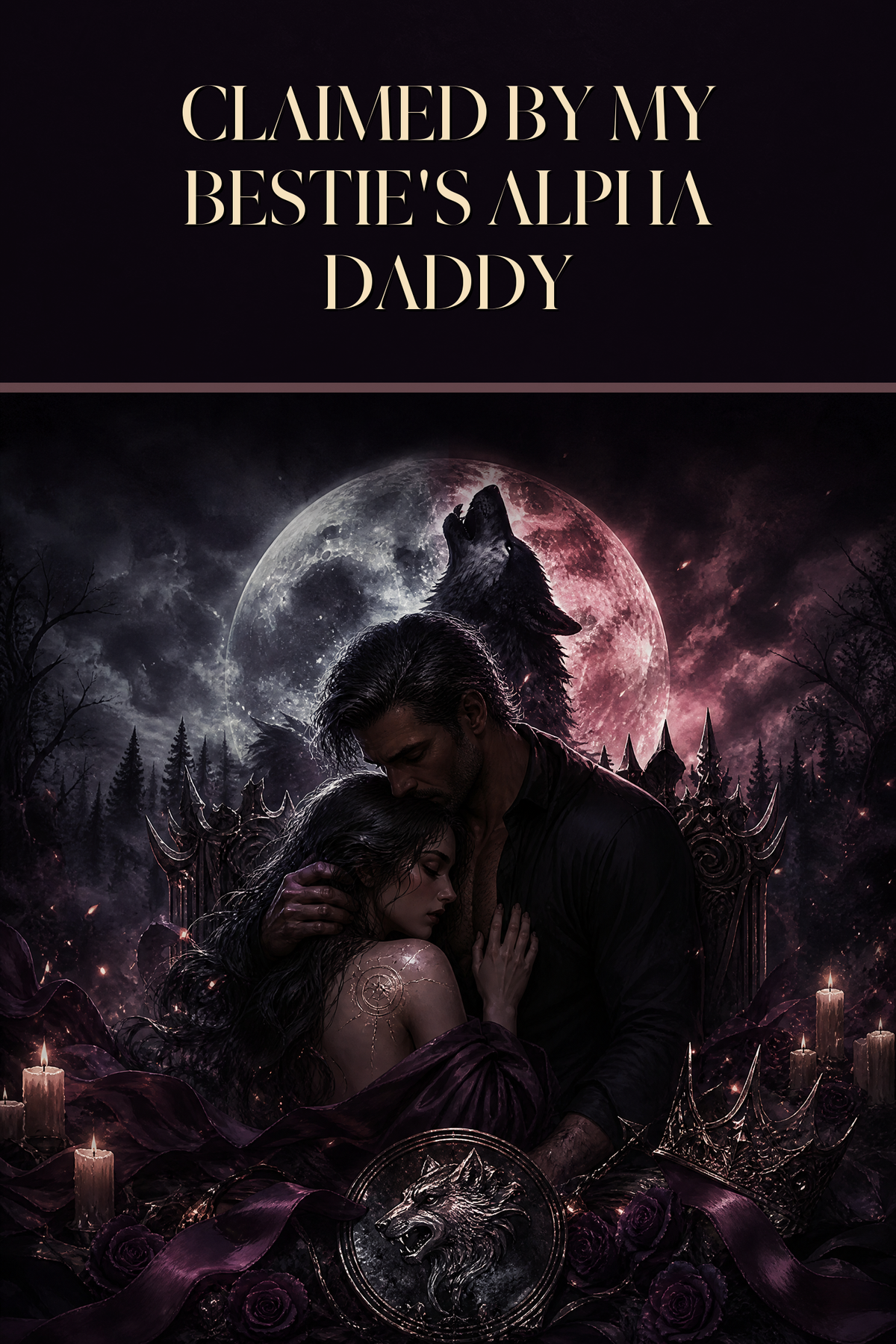 Claimed By My Bestie's Alpha Daddy - Moonlit Vice Books cover art