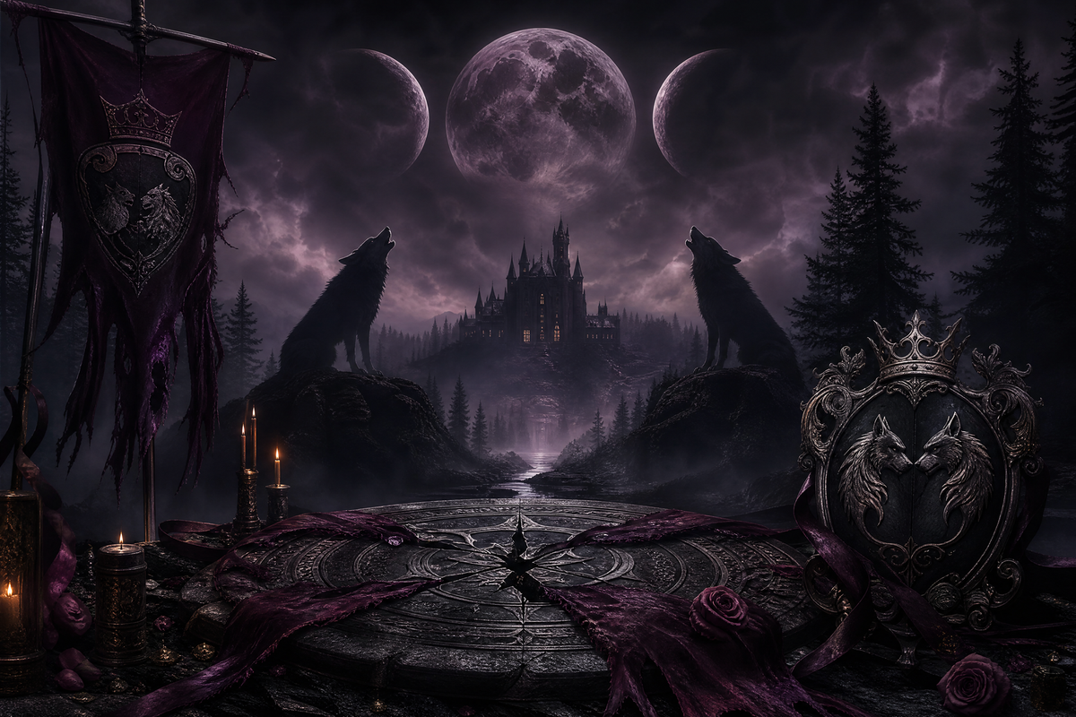 Escaping From Her Twins Alpha Dad - Moonlit Vice Books mood artwork