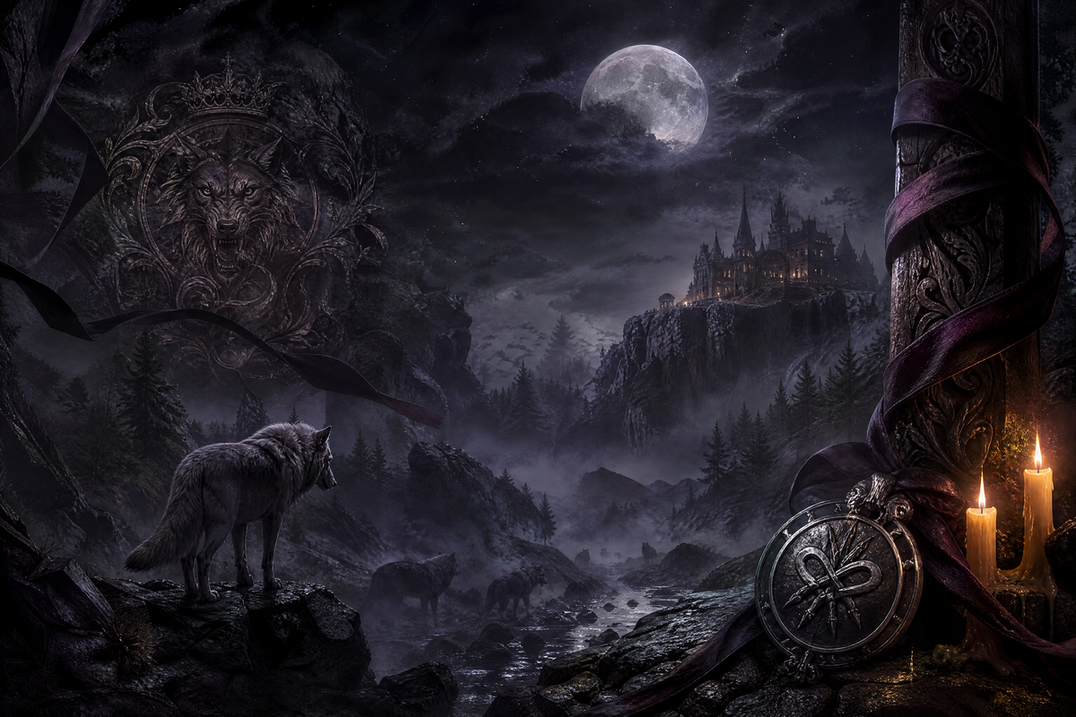 Harvest Moon Mated To My Four Stepbrothers - Moonlit Vice Books mood artwork