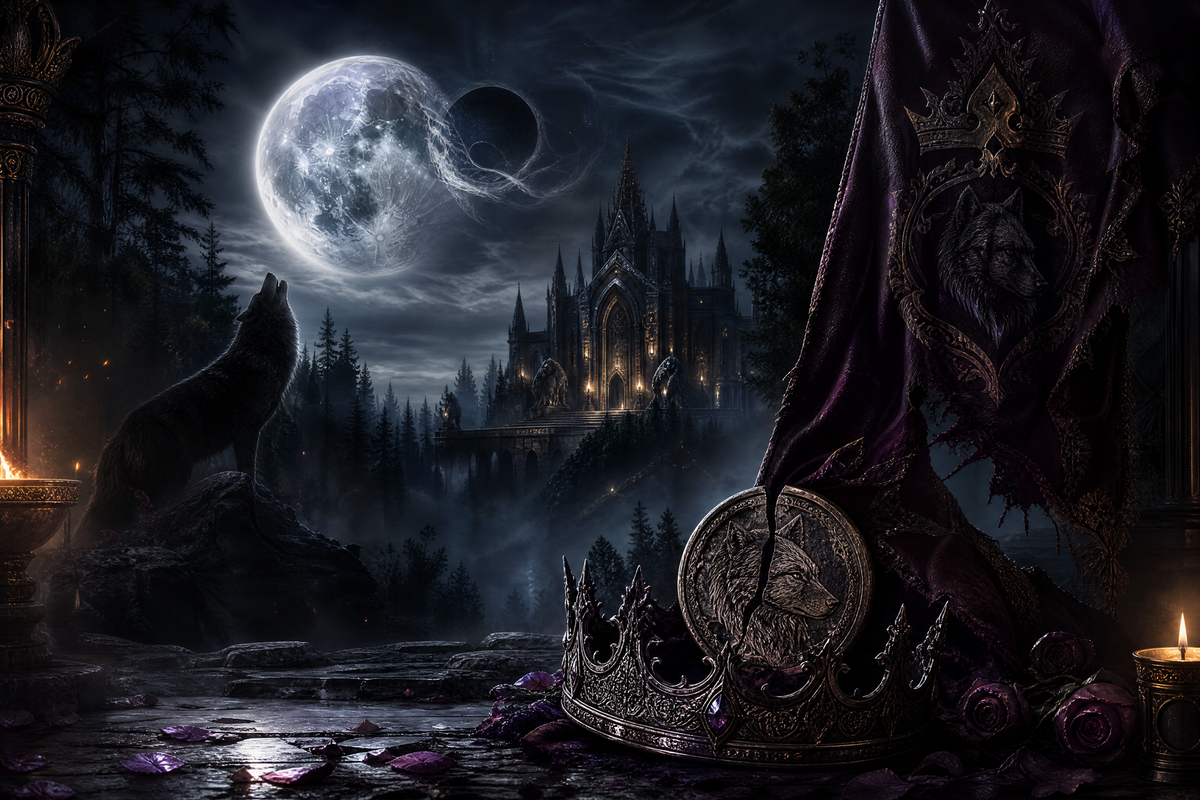 His Reject: The Alpha King's Hybrid - Moonlit Vice Books mood artwork