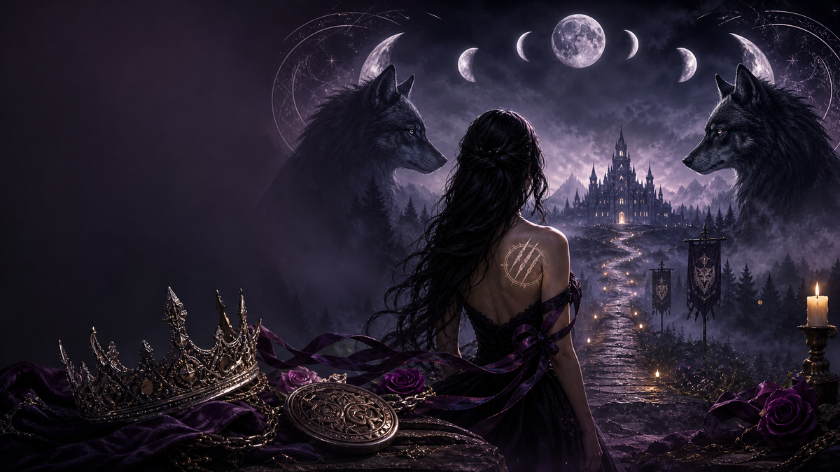 Howlstone Academy 300 Days With The Alpha Beta Triplets - Moonlit Vice Books blog artwork