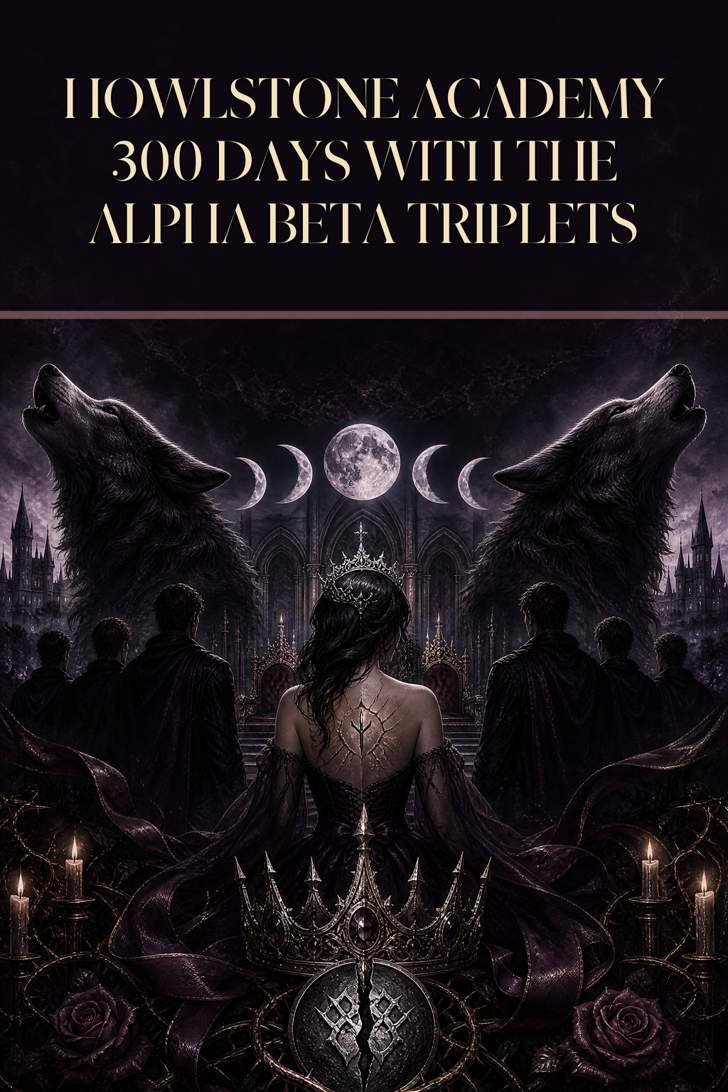 Howlstone Academy 300 Days With The Alpha Beta Triplets - Moonlit Vice Books cover art
