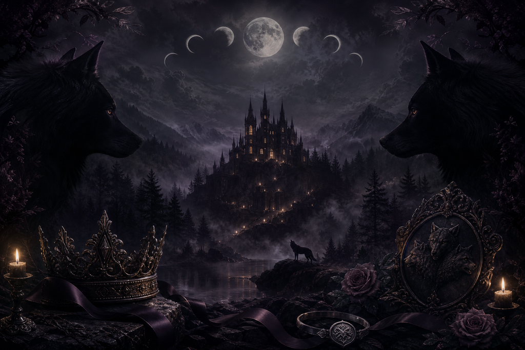 Marked By The Demon Triplet Alpha Kings - Moonlit Vice Books mood artwork