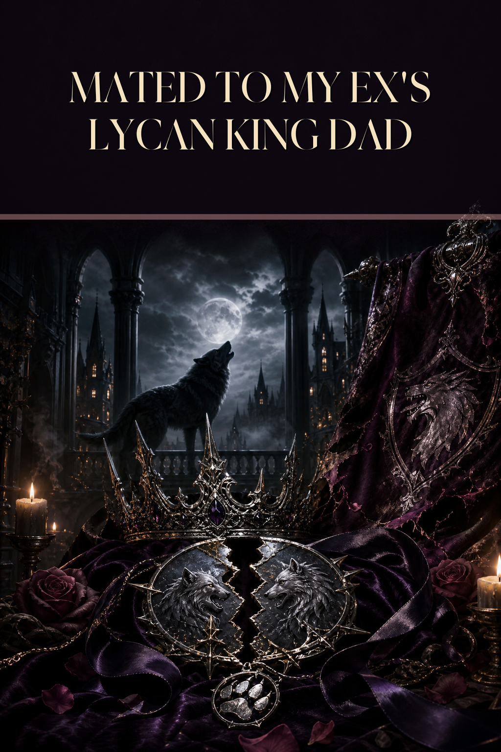 Mated To My Ex's Lycan King Dad - Moonlit Vice Books cover art
