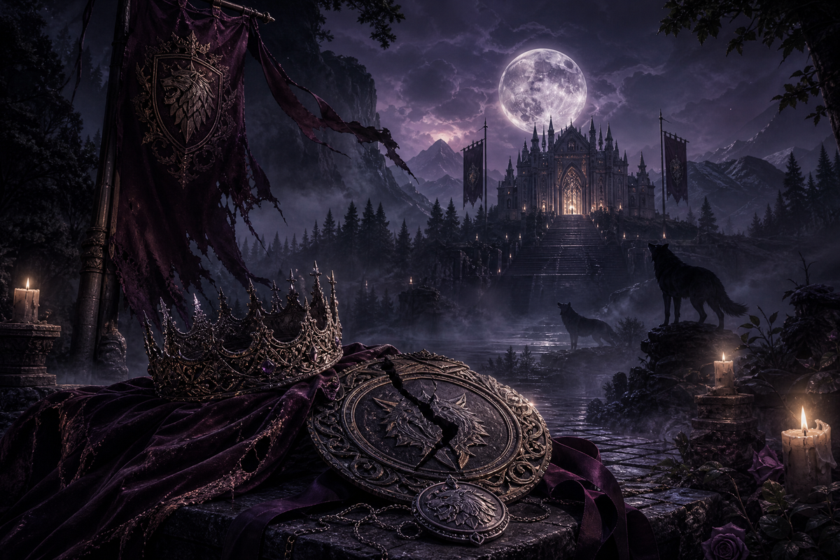 Mated To My Ex's Lycan King Dad - Moonlit Vice Books mood artwork