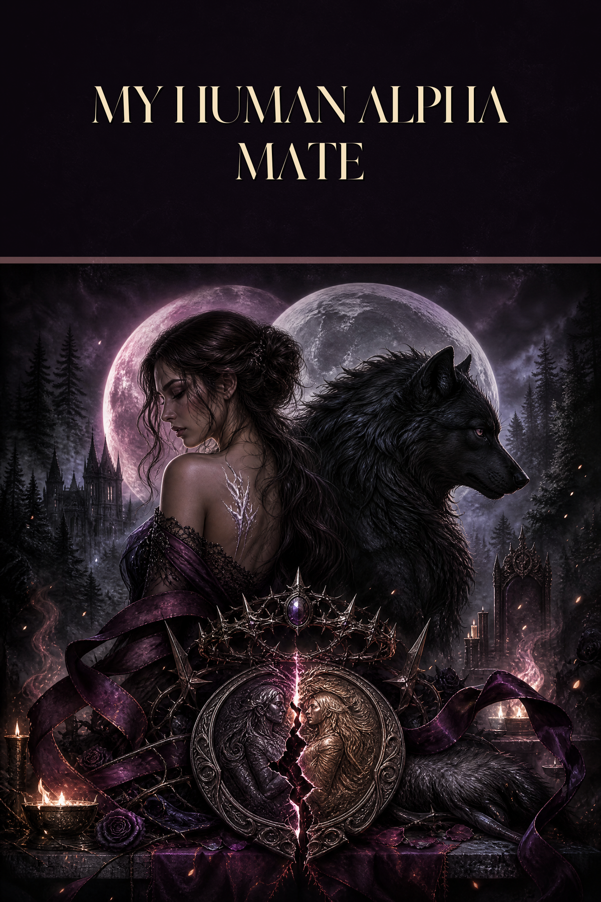 My Human Alpha Mate - Moonlit Vice Books cover art