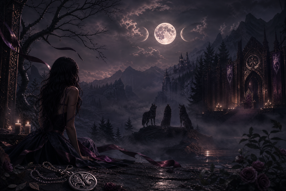 My Triplet Alpha Stepbrother Mates - Moonlit Vice Books mood artwork