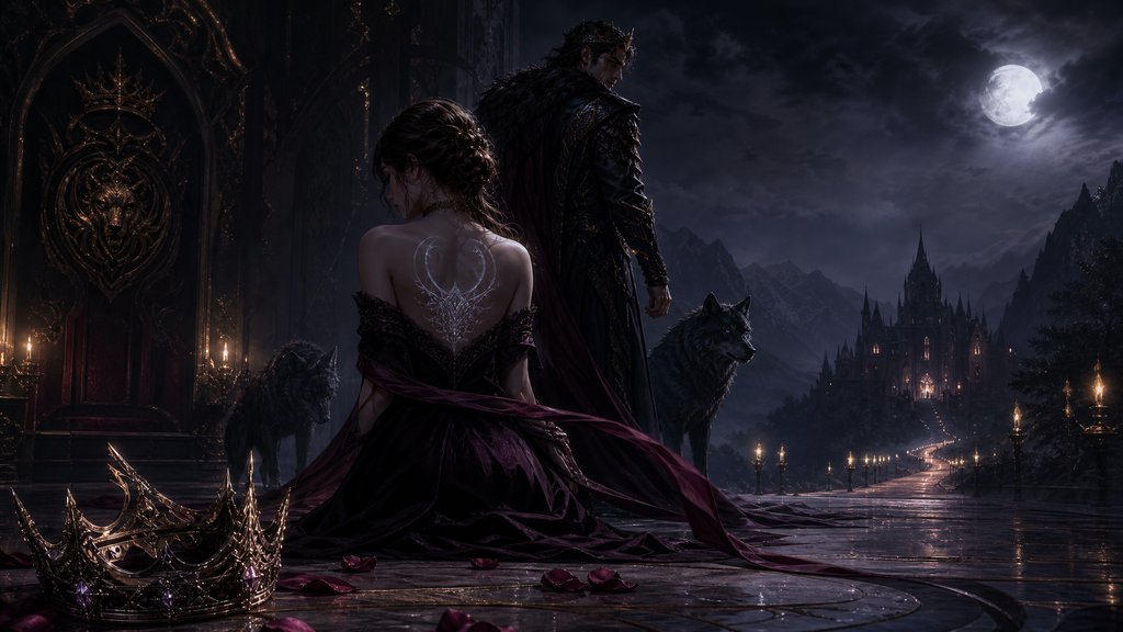Offered To The Cursed Lycan King - Moonlit Vice Books blog artwork