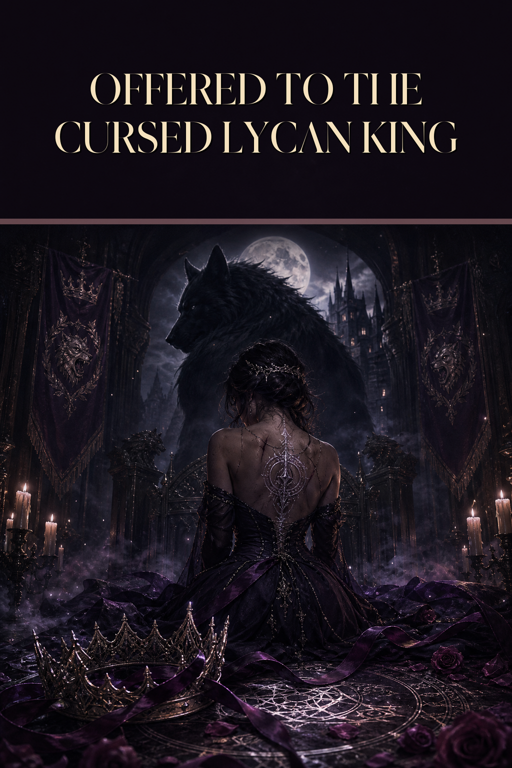 Offered To The Cursed Lycan King - Moonlit Vice Books cover art