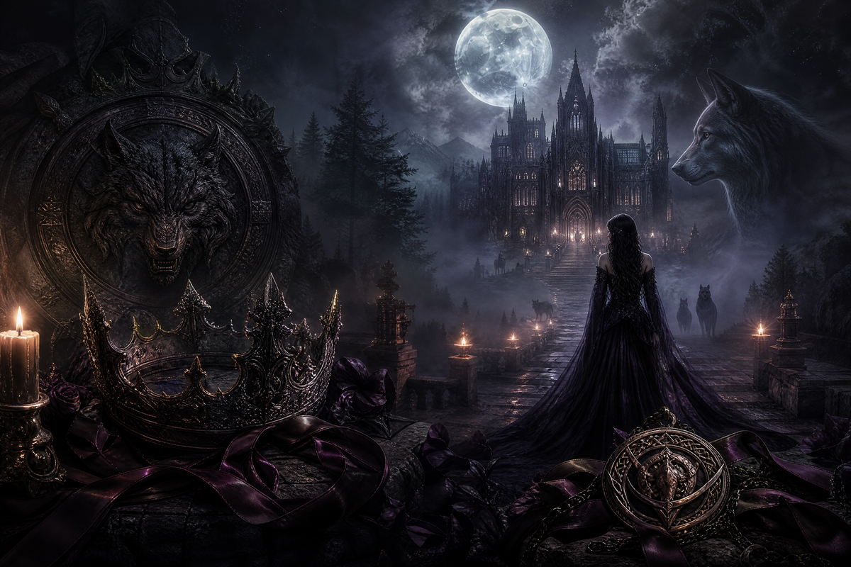 Offered To The Cursed Lycan King - Moonlit Vice Books mood artwork
