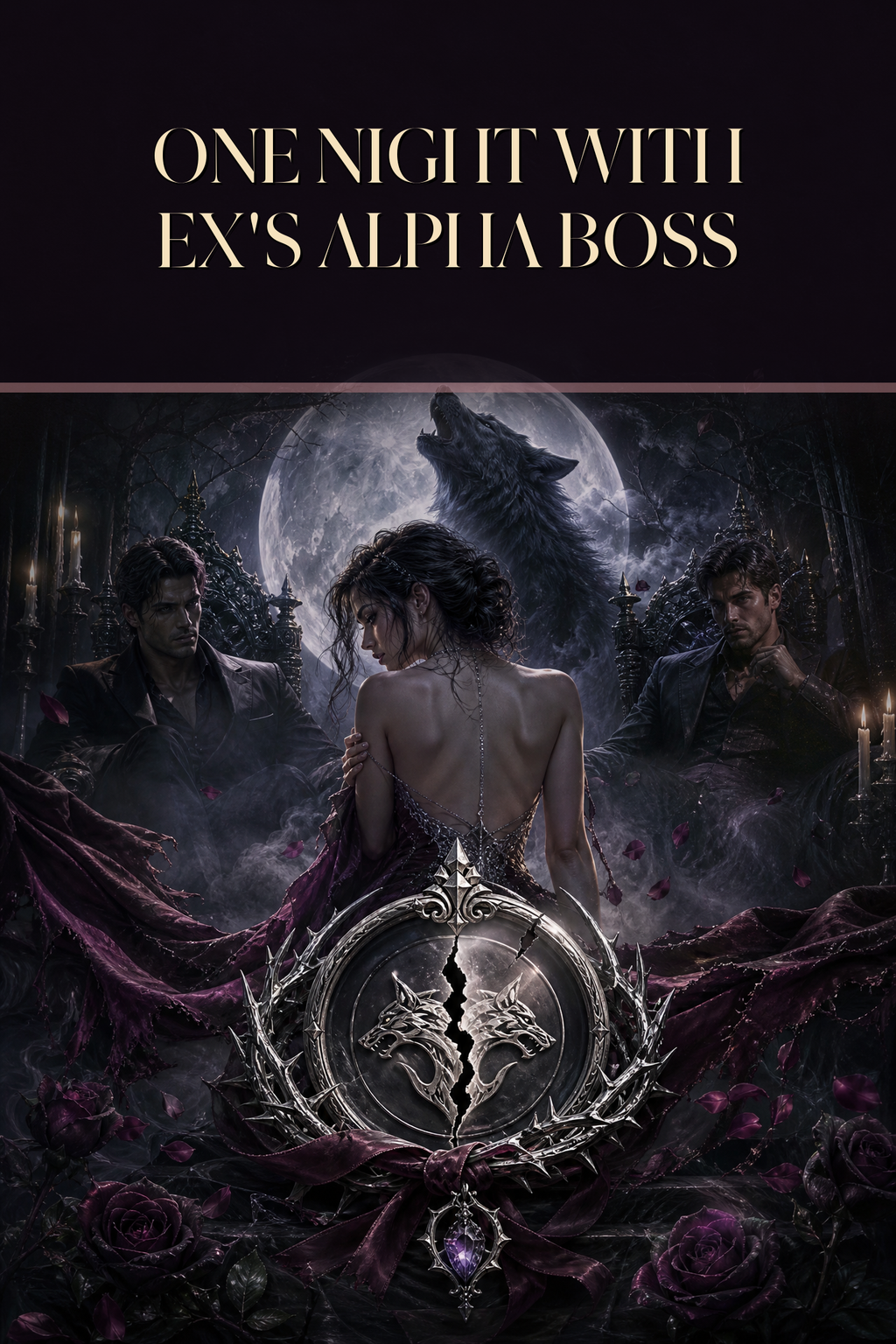 One Night With Ex's Alpha Boss - Moonlit Vice Books cover art