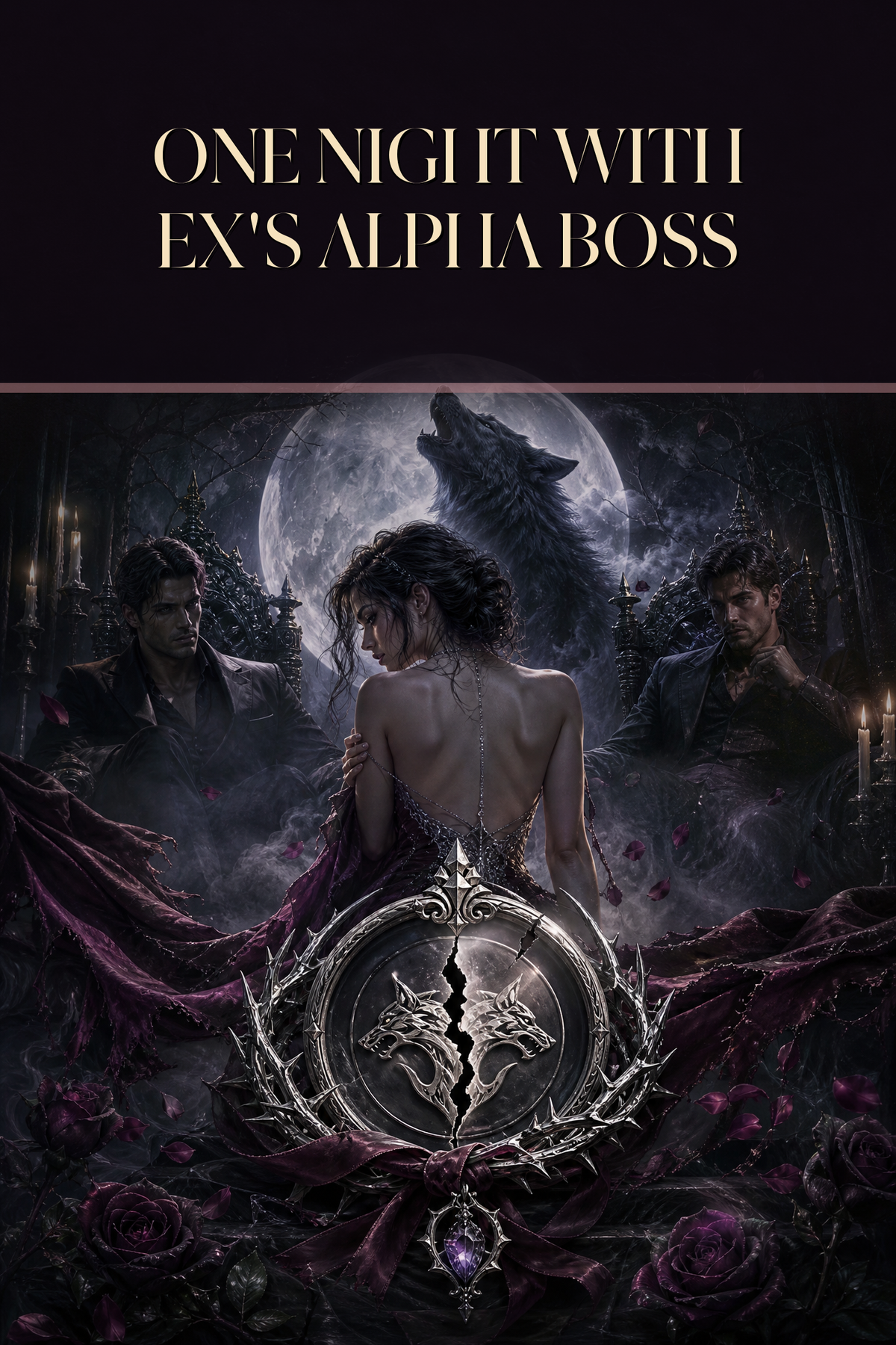 One Night With Ex's Alpha Boss - Moonlit Vice Books cover art