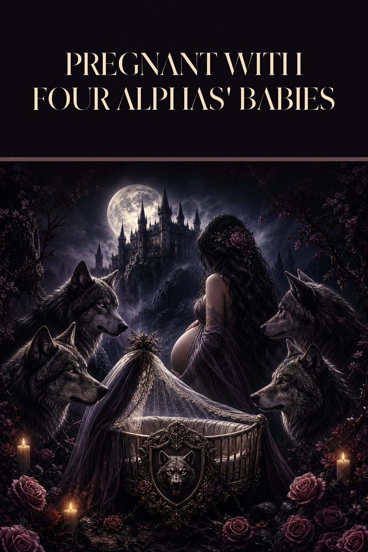 Pregnant With Four Alphas' Babies - Moonlit Vice Books cover art
