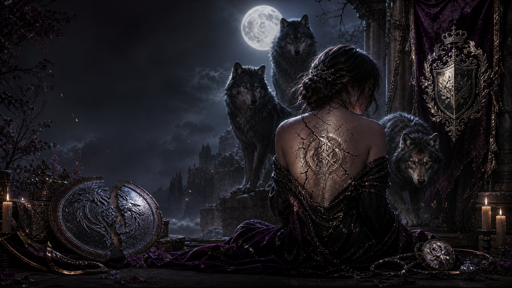 Rejected, But Claimed By Her Three Alphas - Moonlit Vice Books blog artwork