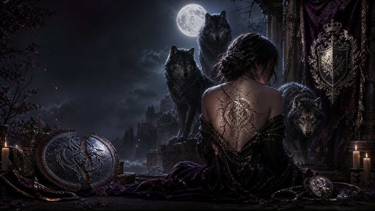 Rejected, But Claimed By Her Three Alphas - Moonlit Vice Books blog artwork