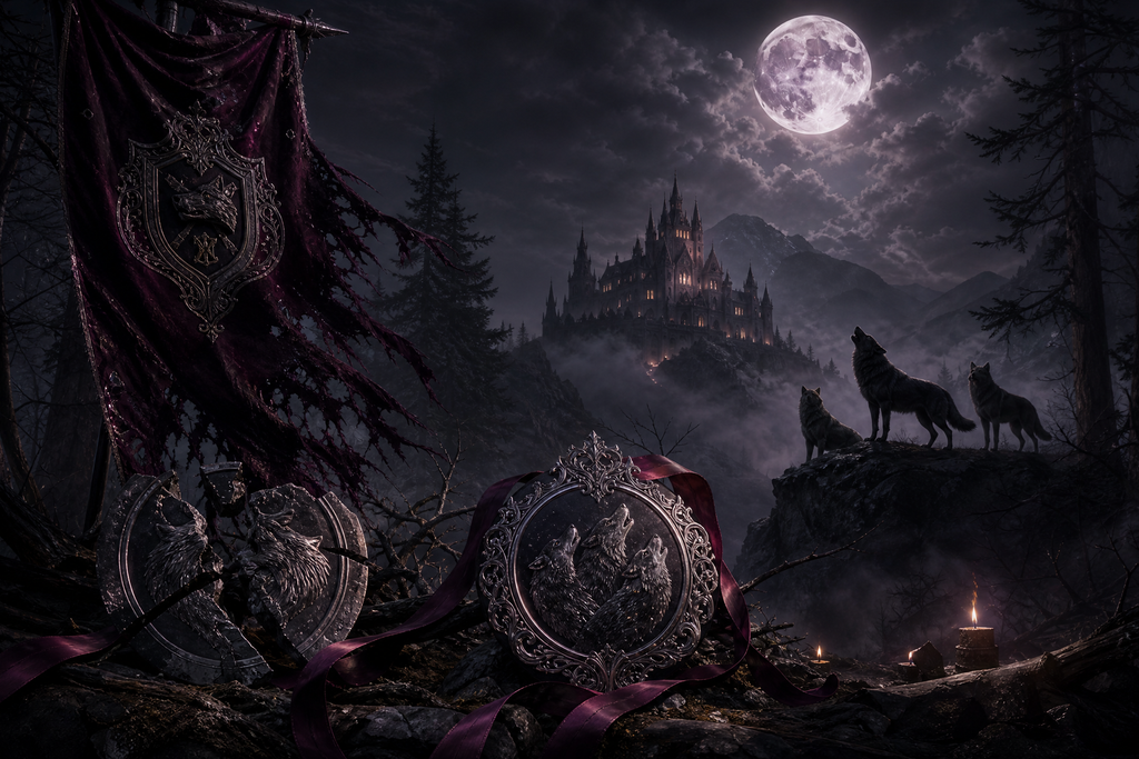 Rejected, But Claimed By Her Three Alphas - Moonlit Vice Books mood artwork