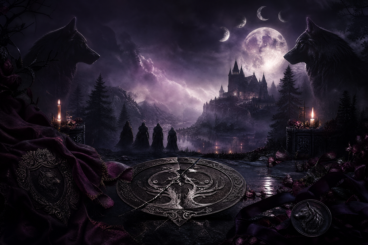 Rejected By My Mate; Claimed By Lycan Quadruplets - Moonlit Vice Books mood artwork