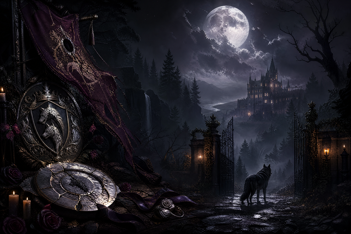 Running From My Ruthless Alpha - Moonlit Vice Books mood artwork