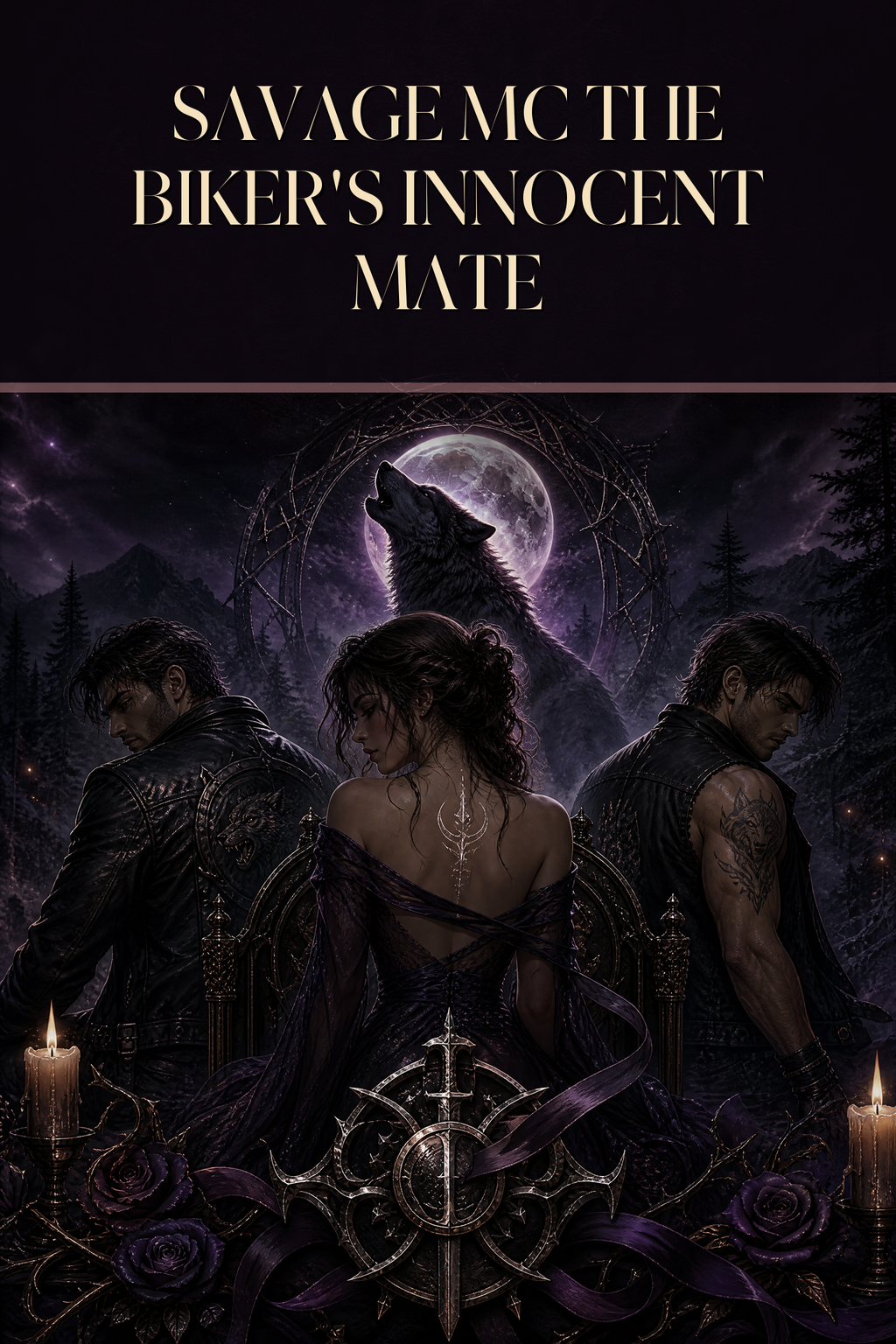Savage Mc The Biker's Innocent Mate - Moonlit Vice Books cover art