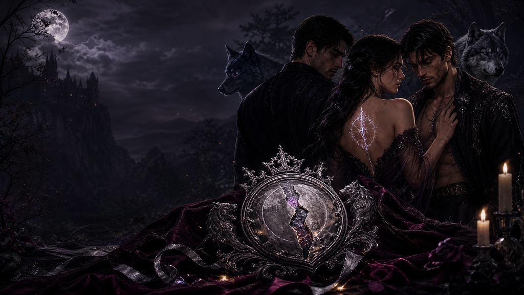 Stuck Between Two Alphas - Moonlit Vice Books blog artwork
