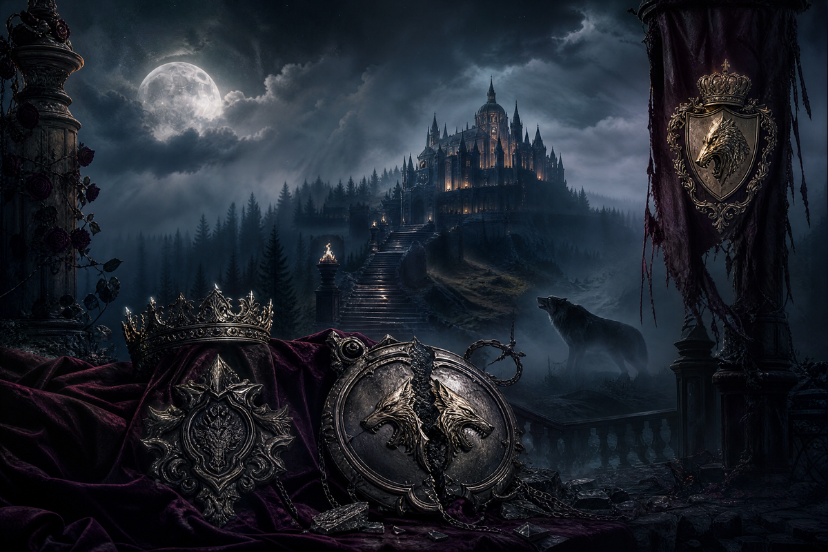 The Abandoned Luna's Journey to Power - Moonlit Vice Books mood artwork
