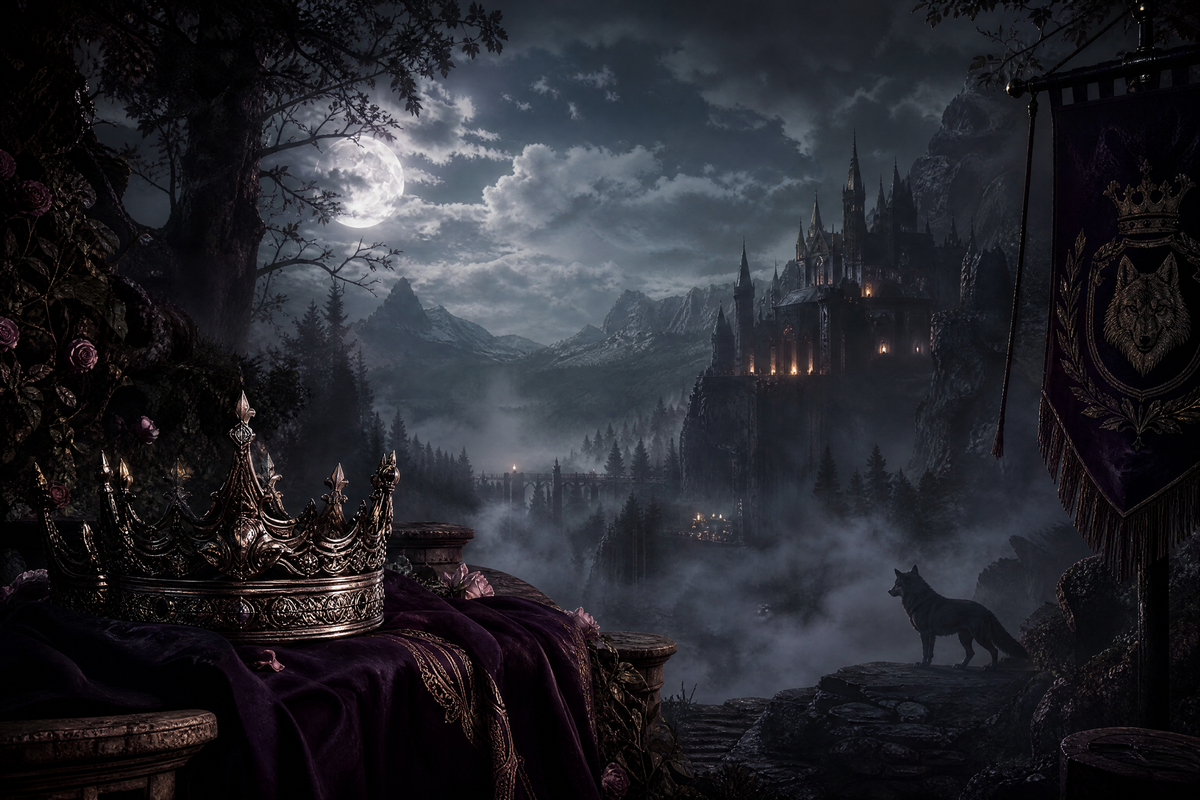 The Alpha King's Substitute Bride - Moonlit Vice Books mood artwork