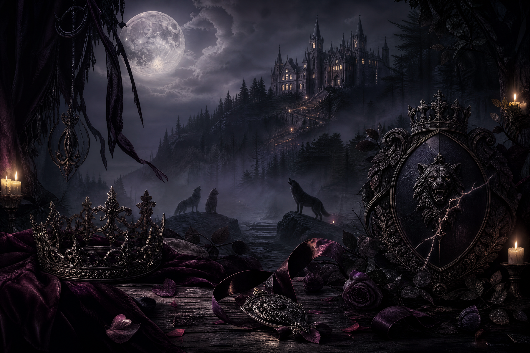 The Alpha's Rejected Mate - Moonlit Vice Books mood artwork