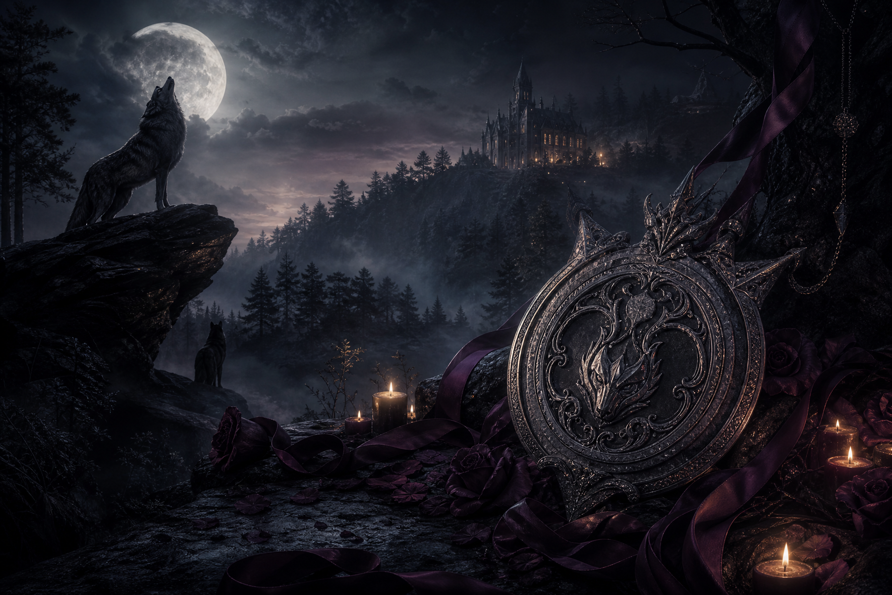 The Cursed Alpha's Mate - Moonlit Vice Books mood artwork