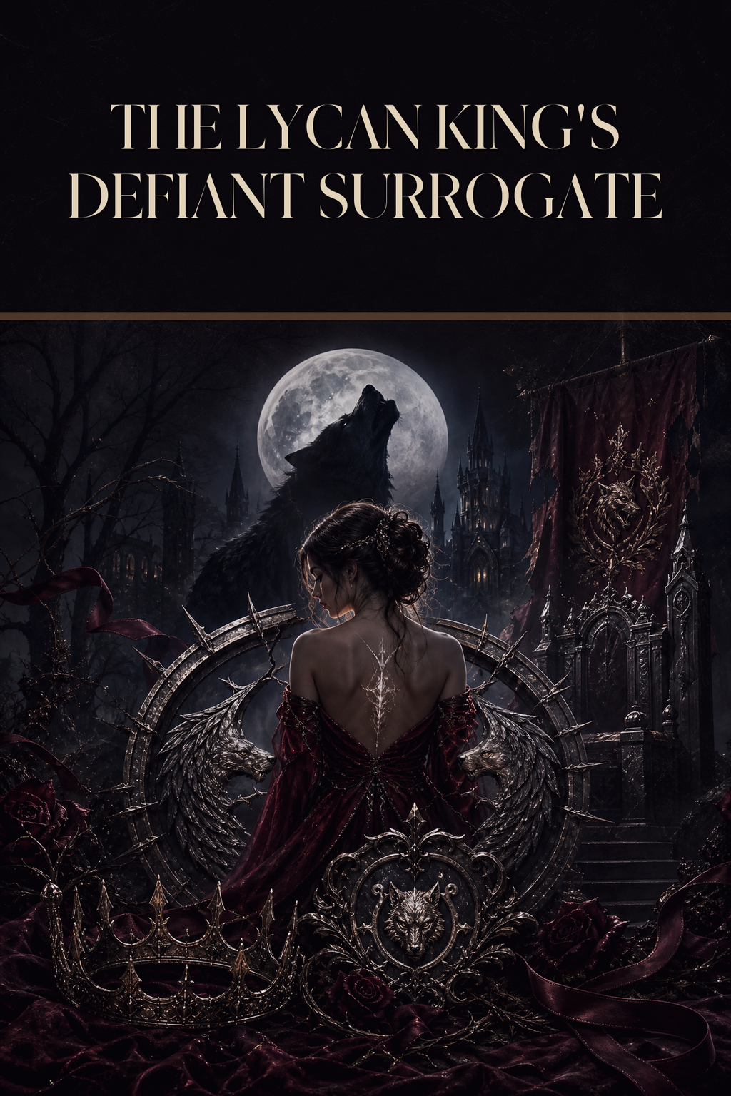 The Lycan King's Defiant Surrogate - Moonlit Vice Books cover art