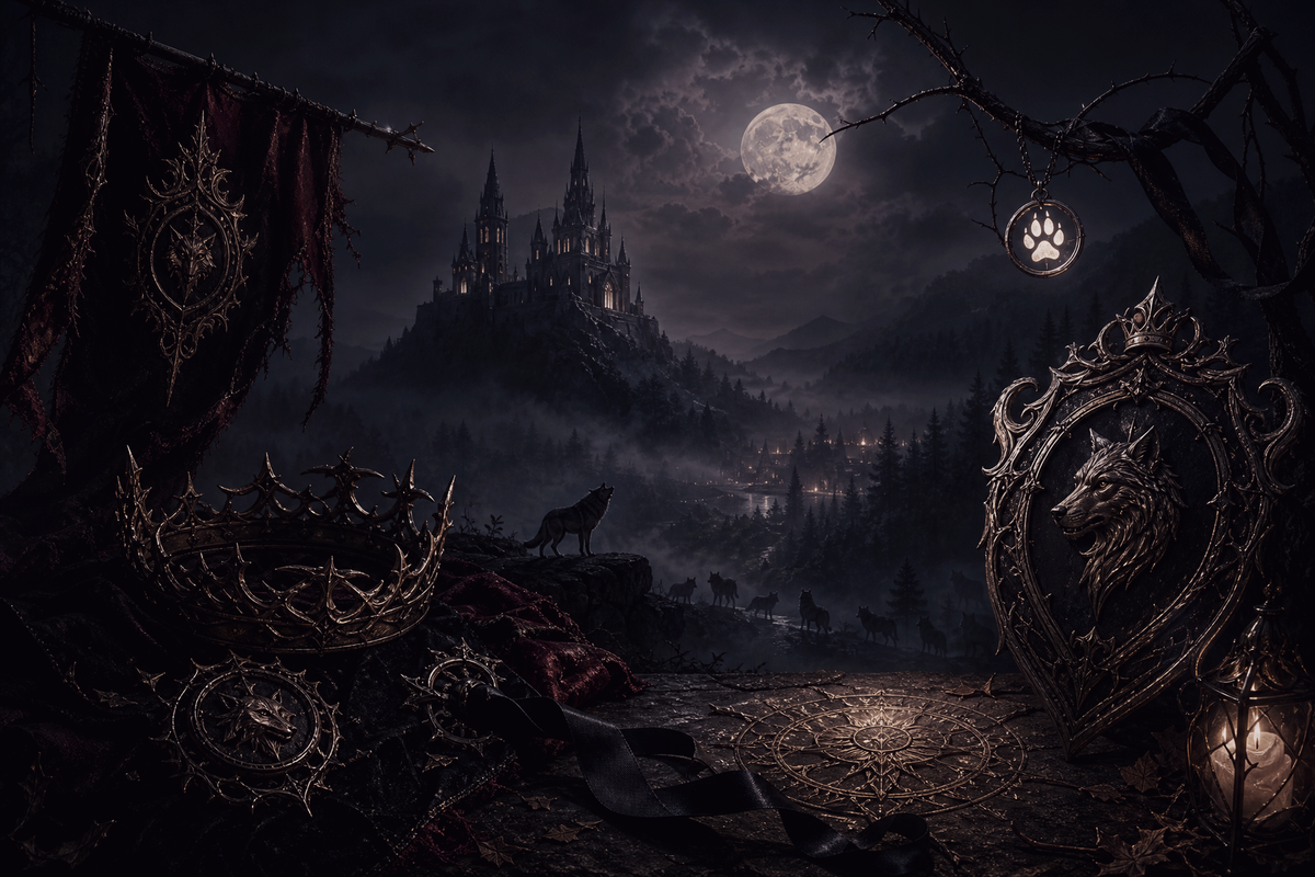 The Lycan King's Defiant Surrogate - Moonlit Vice Books mood artwork
