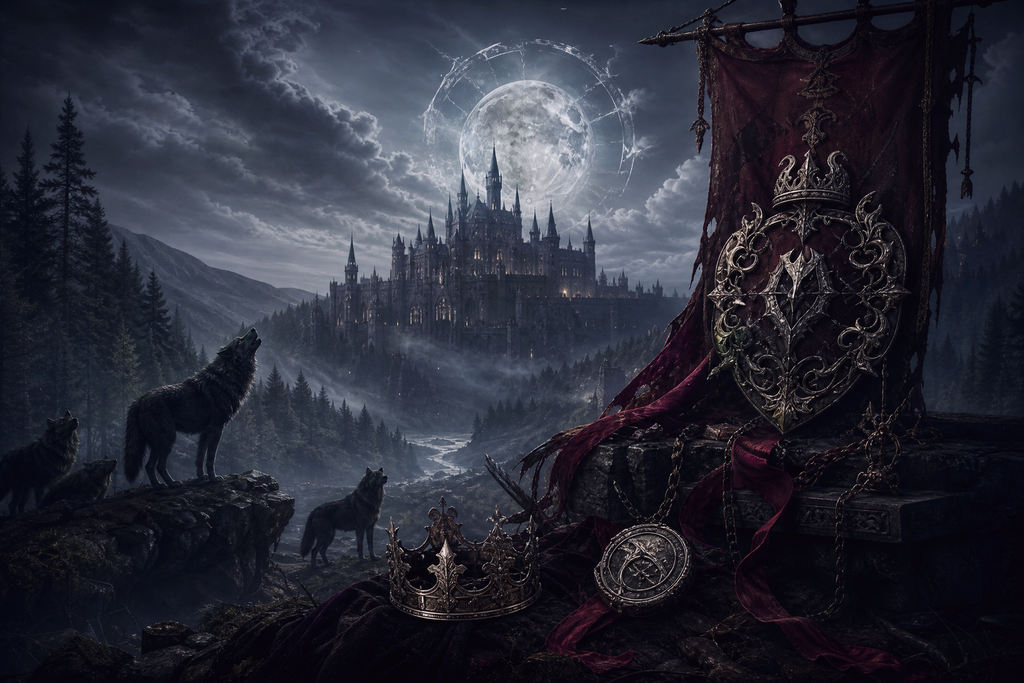 The Lycan King's Treasured Luna - Moonlit Vice Books mood artwork