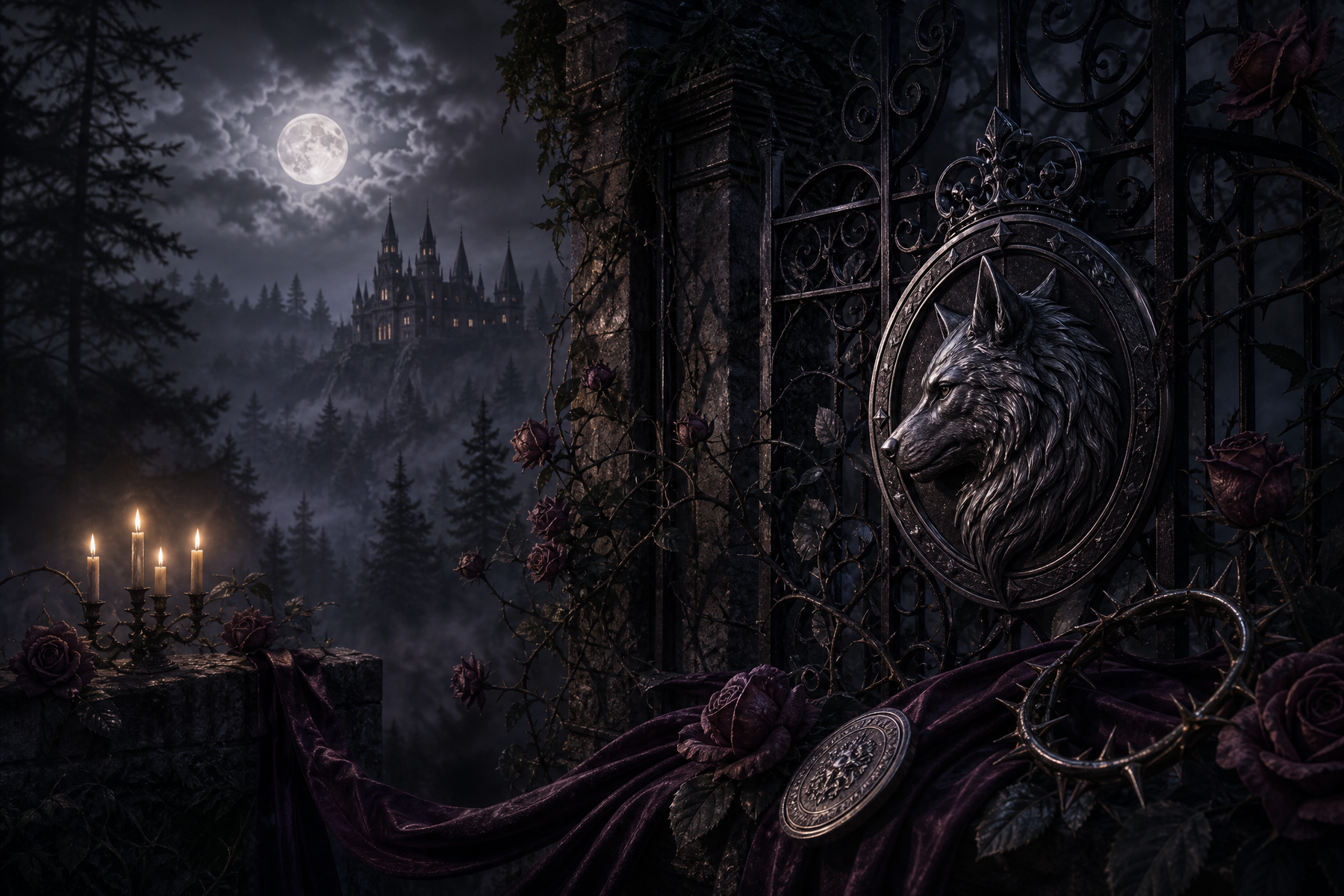 The Lycan's Rejected Mate - Moonlit Vice Books mood artwork