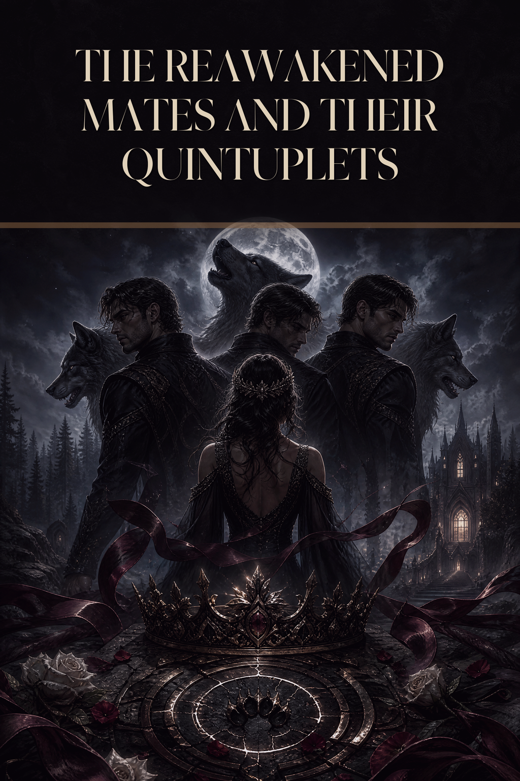 The Reawakened Mates And Their Quintuplets - Moonlit Vice Books cover art