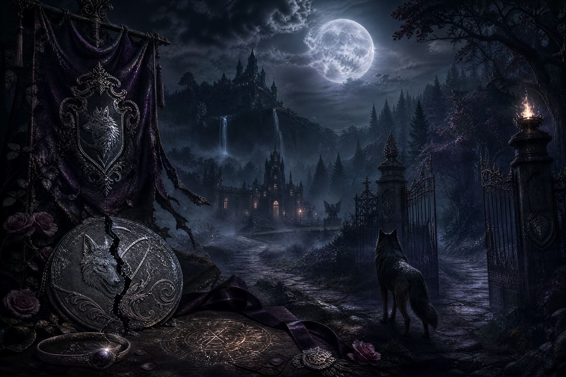 The Rogue Is A Female Alpha - Moonlit Vice Books mood artwork