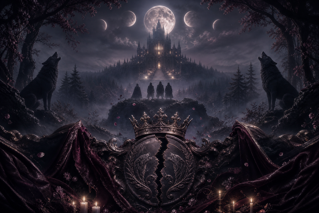 The Secret Mate For Her Quadruplet Alpha Brothers - Moonlit Vice Books mood artwork