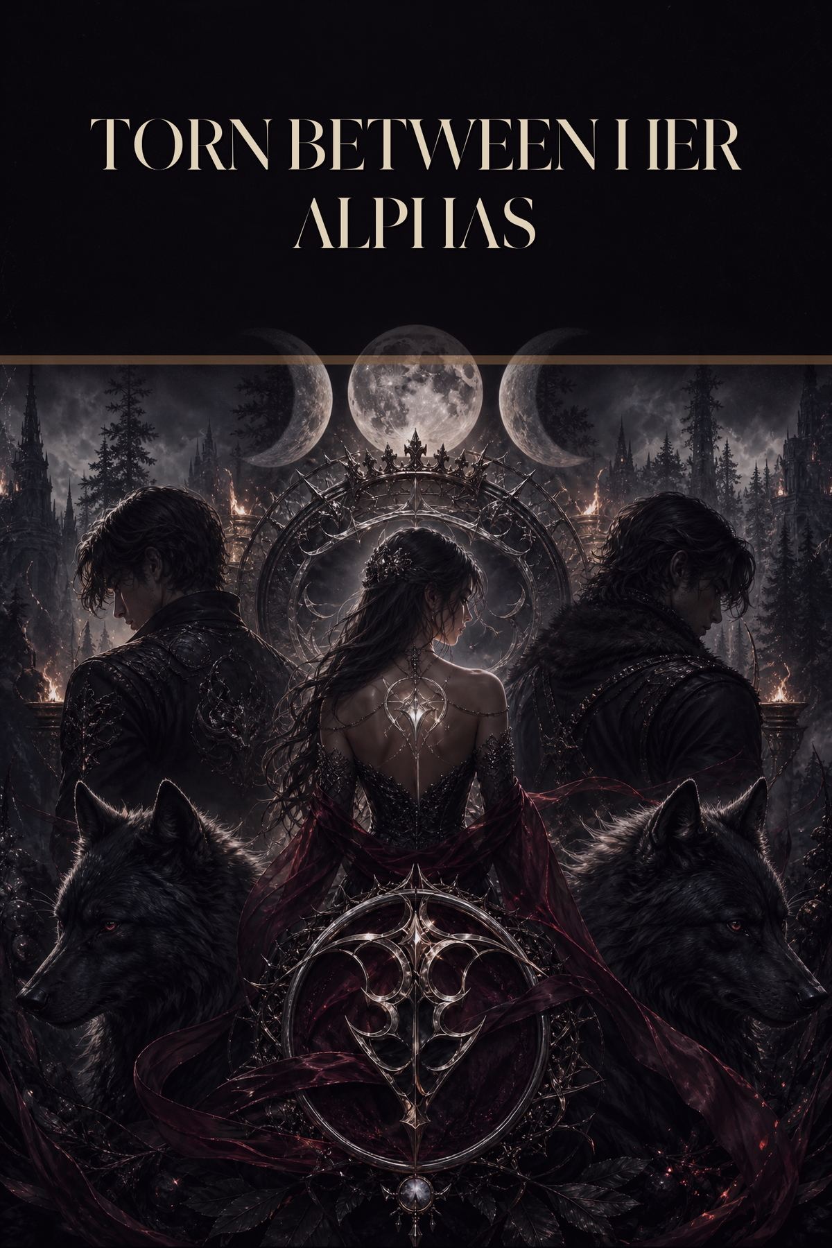 Torn Between Her Alphas - Moonlit Vice Books cover art