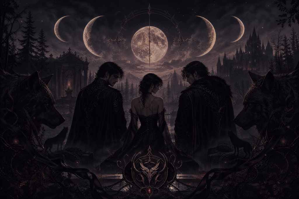 Torn Between Her Alphas - Moonlit Vice Books mood artwork